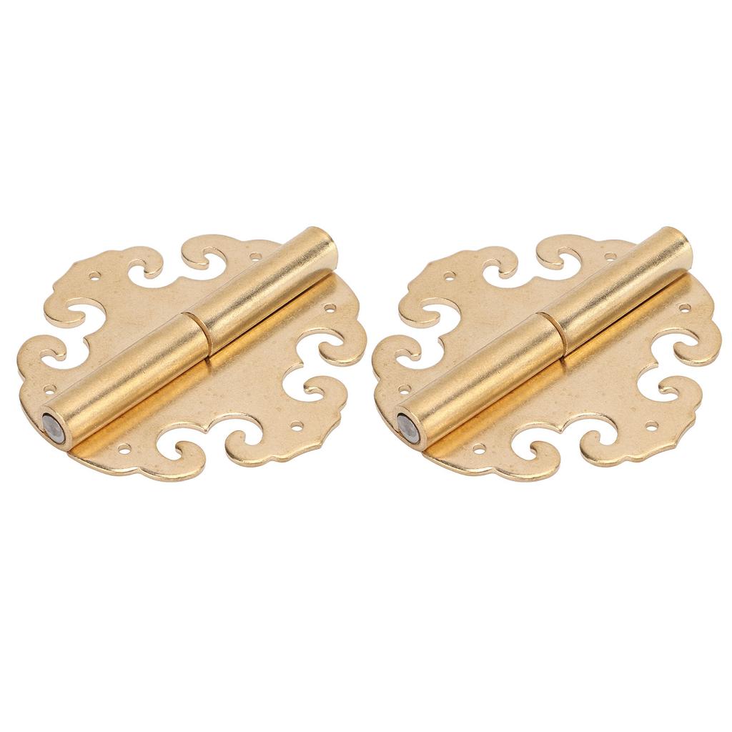 Antique Door Hinges Durable Brass Glossy Classic Antique Style Widely Used Gold Cabinet Hinges for Cabinet Box Door