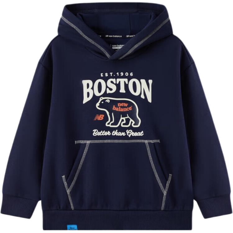 New Balance Kids Sweatshirts Hooded Moderate 7CF41053-NV 110