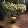 Takasho Solar Light Outdoor Alice Silhouette Lantern Black Garden Light Outdoor Indirect Lighting Waterproof Alice in Wonderland Resin/Glass/Steel TA-