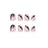 Black & White Wave French Press-On Nails - Short, Simple, Wearable Beauty