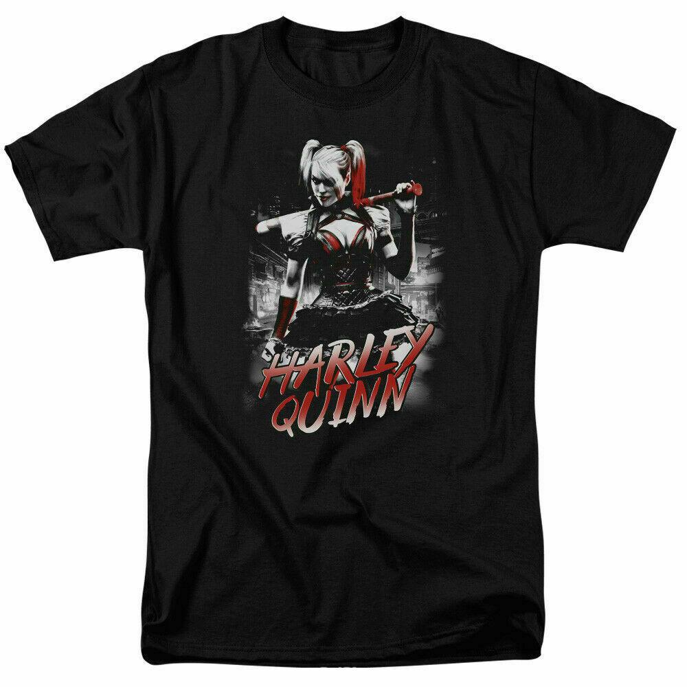 26 Batman Quinn City Harley Quinn T Shirt Licensed Comic Book Tee Black Unisex T-Shirt M