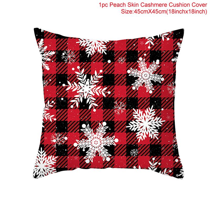 Christmas Cushion Cover  Decoration Home Santa  Decorations  Gift Navidad Happy New Year 2022