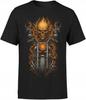 Motorcycle T-shirt Burning Skull Motor Chopper Biker Moto S