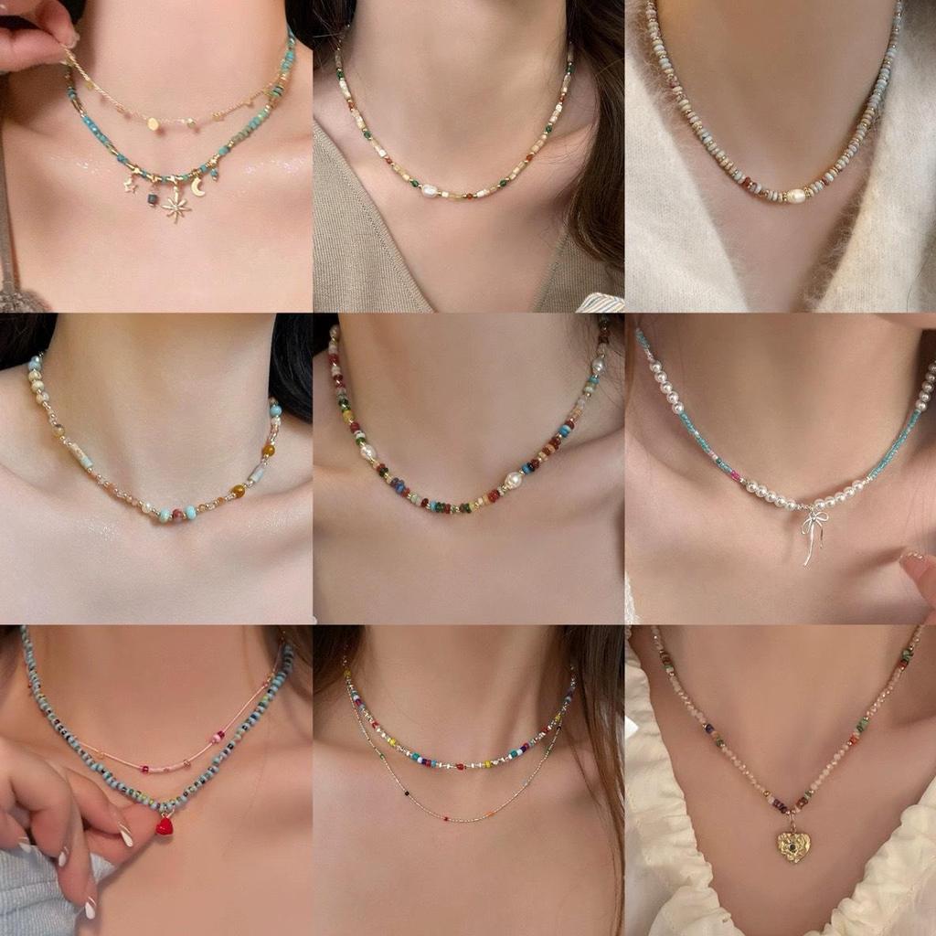 Gold Plated Titanium Steel Freshwater Pearl Choker Necklace for Women