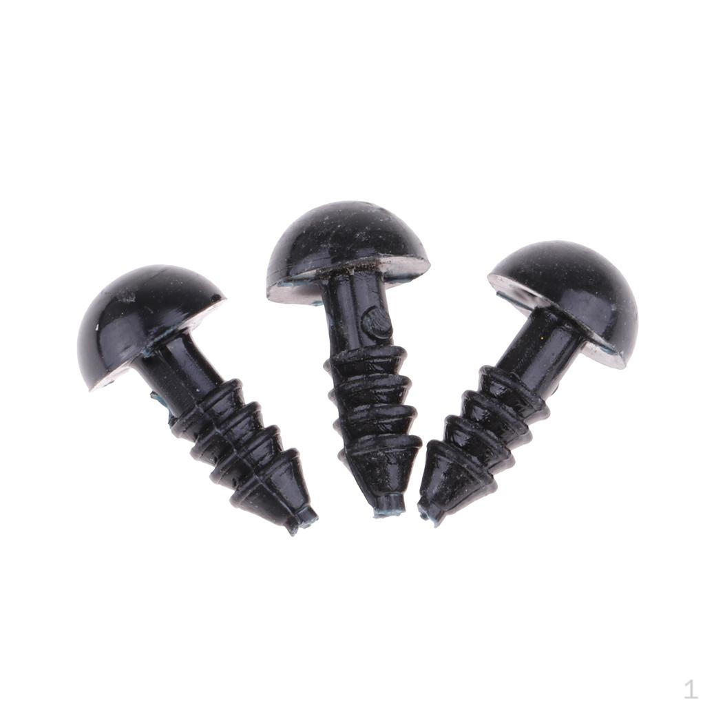 

300 штук пластиковых безопасных глаз-винтов 8 мм для плюшевых медведей, животных, материалы для рукоделия