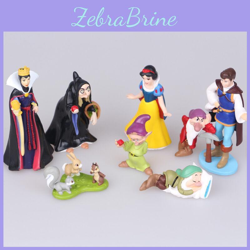 Bezauberndes Schneewittchen und die sieben Zwerge – Böse Königin, Prinz, Hexe – 8-teiliges PVC-Figuren-Set
