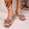 Fashion Women Sandals Fashion Rhinestone Summer Anti-slip Outdoor Sandals Pointed Toe Clear Party High Heels Shoes Sandalias De Mujer