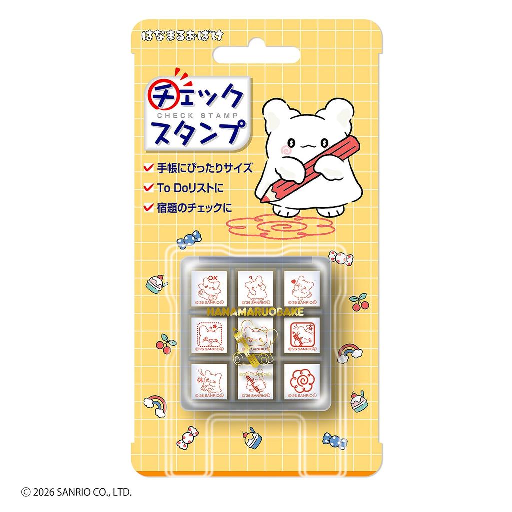 Beverly Sanrio Hanamaru Obake Stamp Check Stamp CK9-063