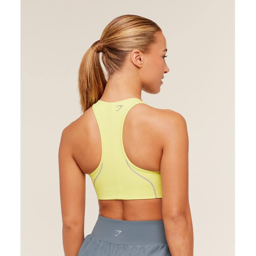 Gymshark Running Sports Bra Sorbet Yellow B9a7r Ybtx