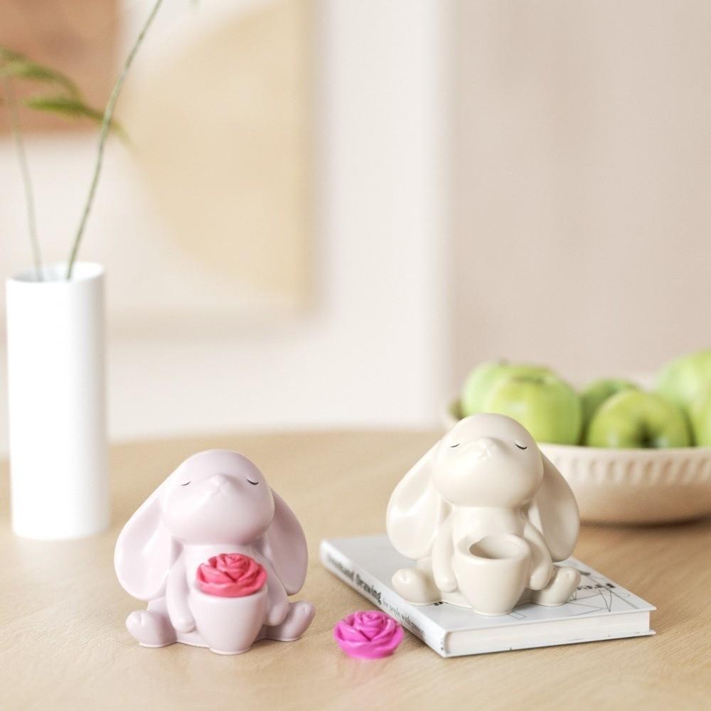 Non-Stick Easter Bunny Silicone Mold Heat Resistant 3D Rabbit Mold  Candle Making