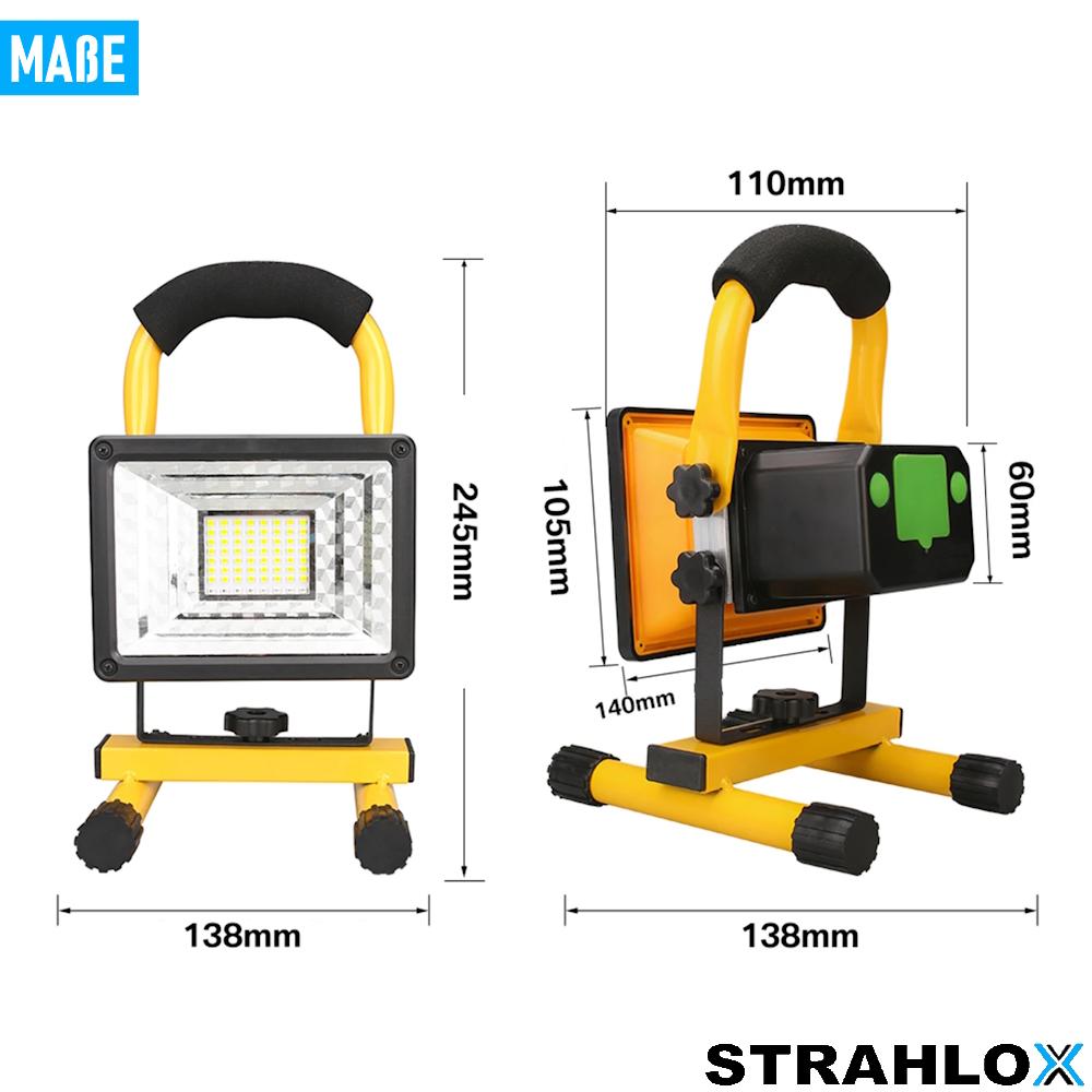 STRAHLOX LED Work Light Floodlight Work Lamp Construction Spotlight