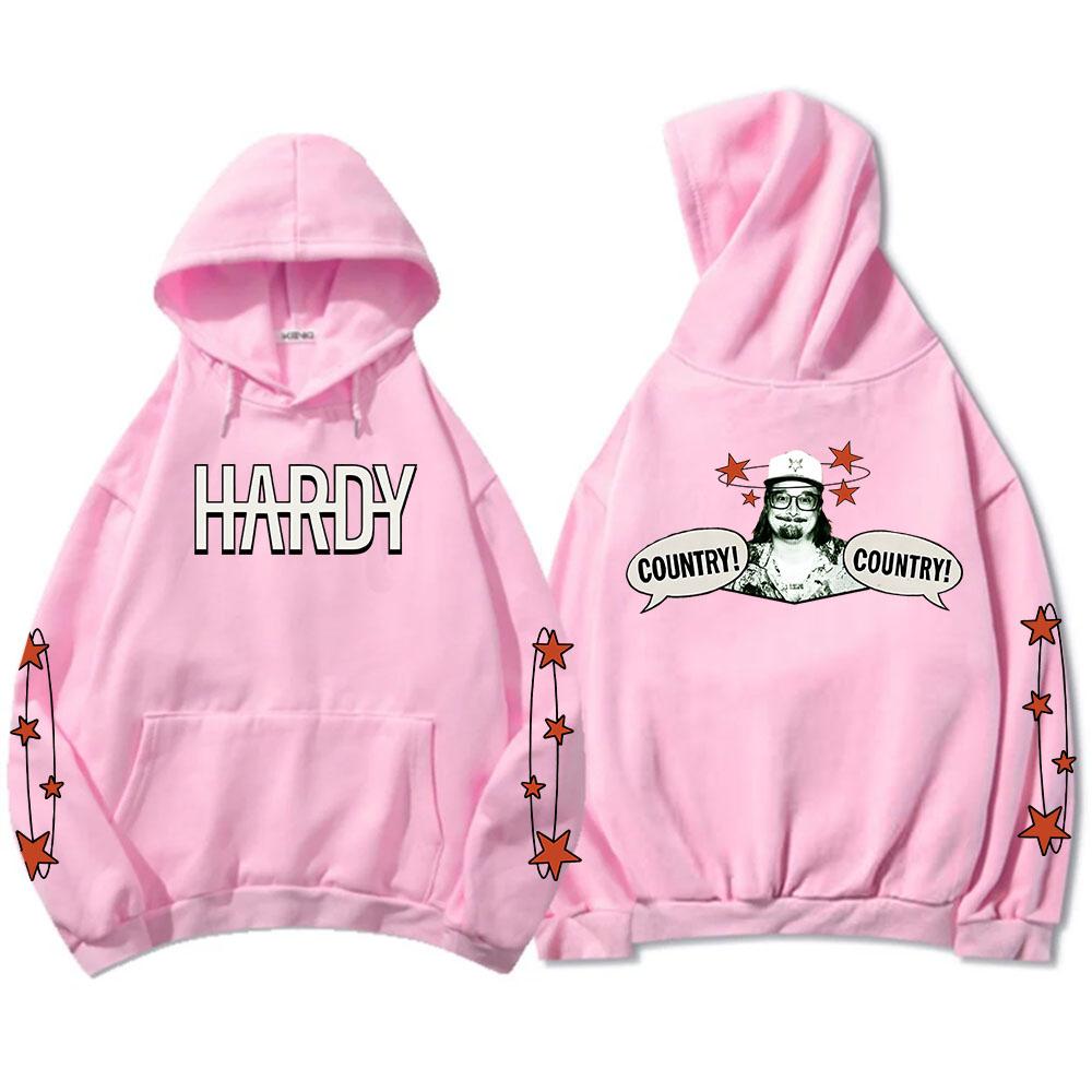 HARDY COUNTRY! COUNTRY Hoodies Fashion Autumn Hooded Male Sweatshirts Grunge Streetwear Album Graphic Print Sudaderas