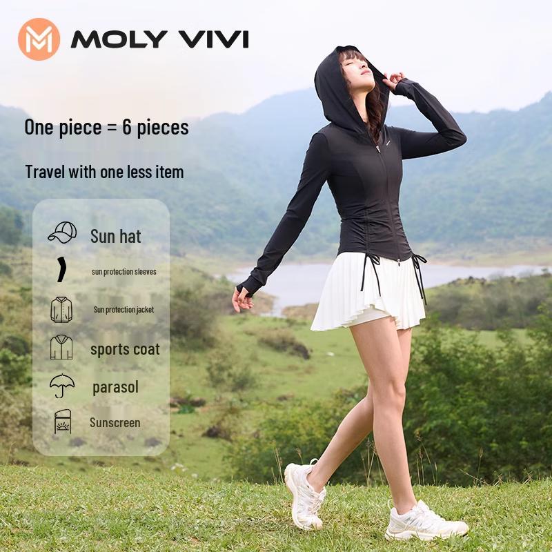 MOLY VIVI Women s Slim Fit Sun Protection Hoodie M