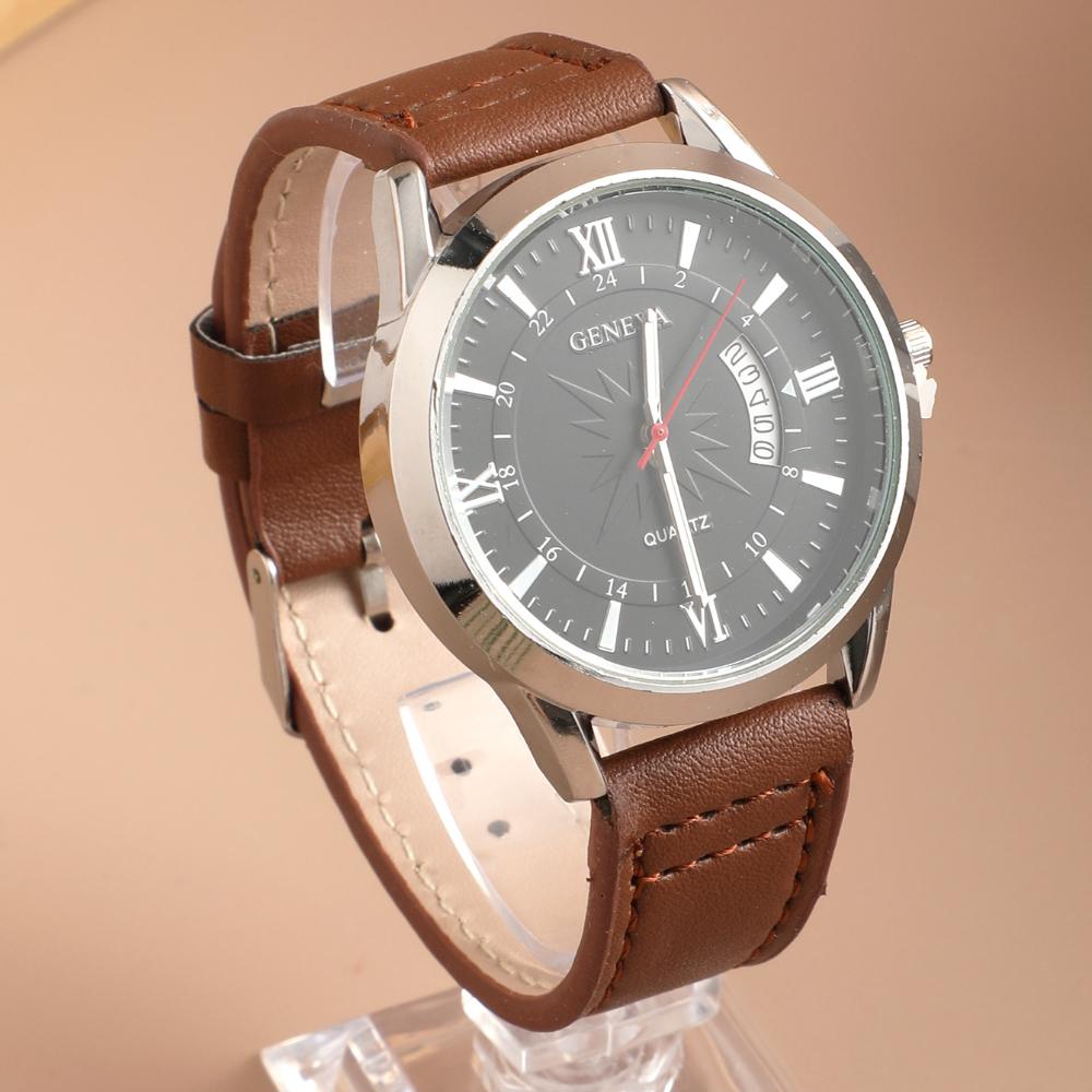 1pc-Fashion Men's Watches, Business Quartz Watches, Luxury Leather Men's Leisure Clocks, Gifts Men's Sports Watches
