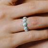 SCALETTO WS017 Sky Blue Stone Oval Ring