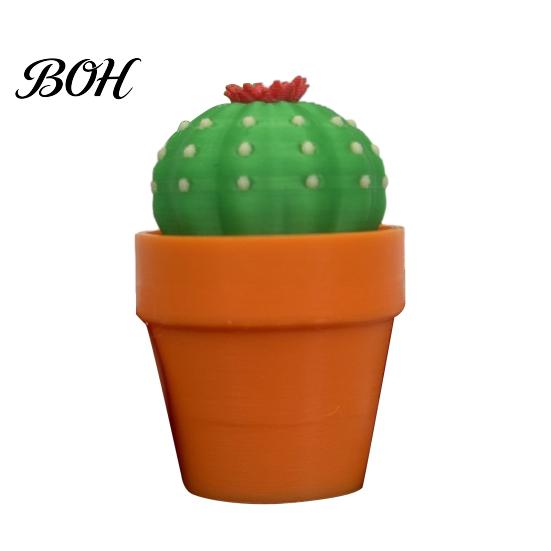 Relaxing Fidget Clicker 3D Printed Cactus Toy, Simulated Succulents Desk Small Accessory Ornament, Mini Portable Sensory Toy for Adults Tactile