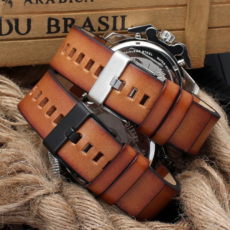 Echtes Leder Uhrenarmband Für Diesel Dz7406 Dz7408 Dz4476 Dz4343 Rindsleder Uhrenarmband Armband Zubehör 22 24mm 26mm