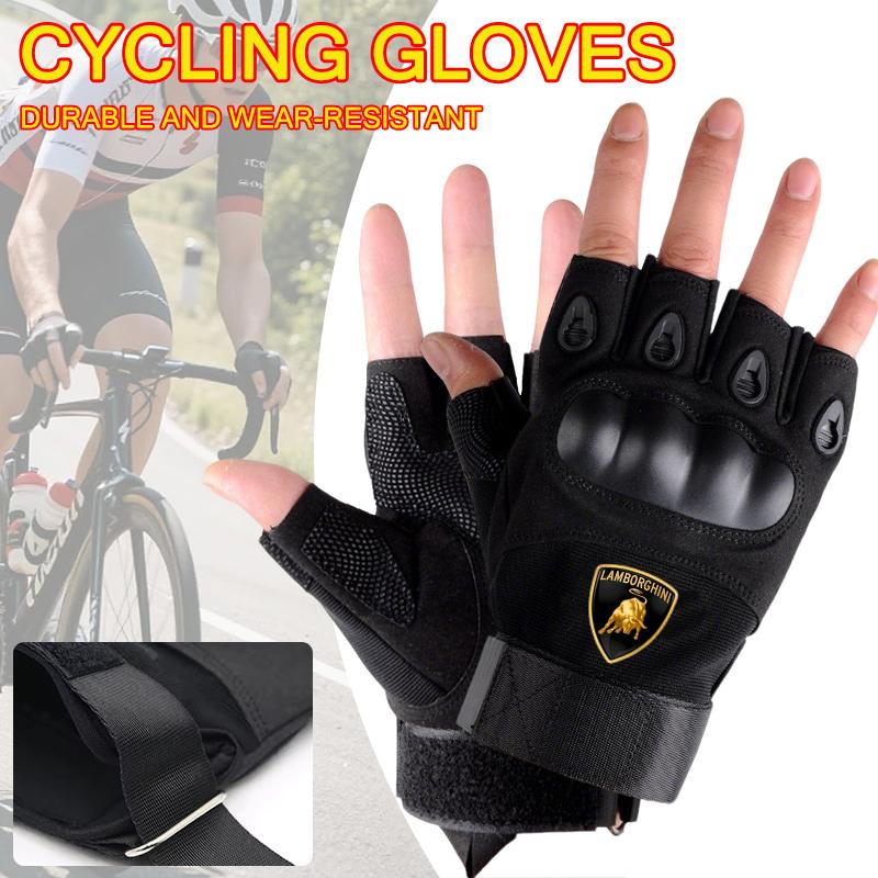 Motorcycle Outdoor Climbing Protection Tactical Men's Half Finger GlovesFor Lamborghini Urus Huracan AventadorPremiumAccessories
