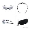 SWANS FACEONE MAW Sports Made in Matte Silver Mirror x Polarized Smoke Suitable for Running FO-3151 Sunglasses, Japan, Polarized, Mirrored, White,