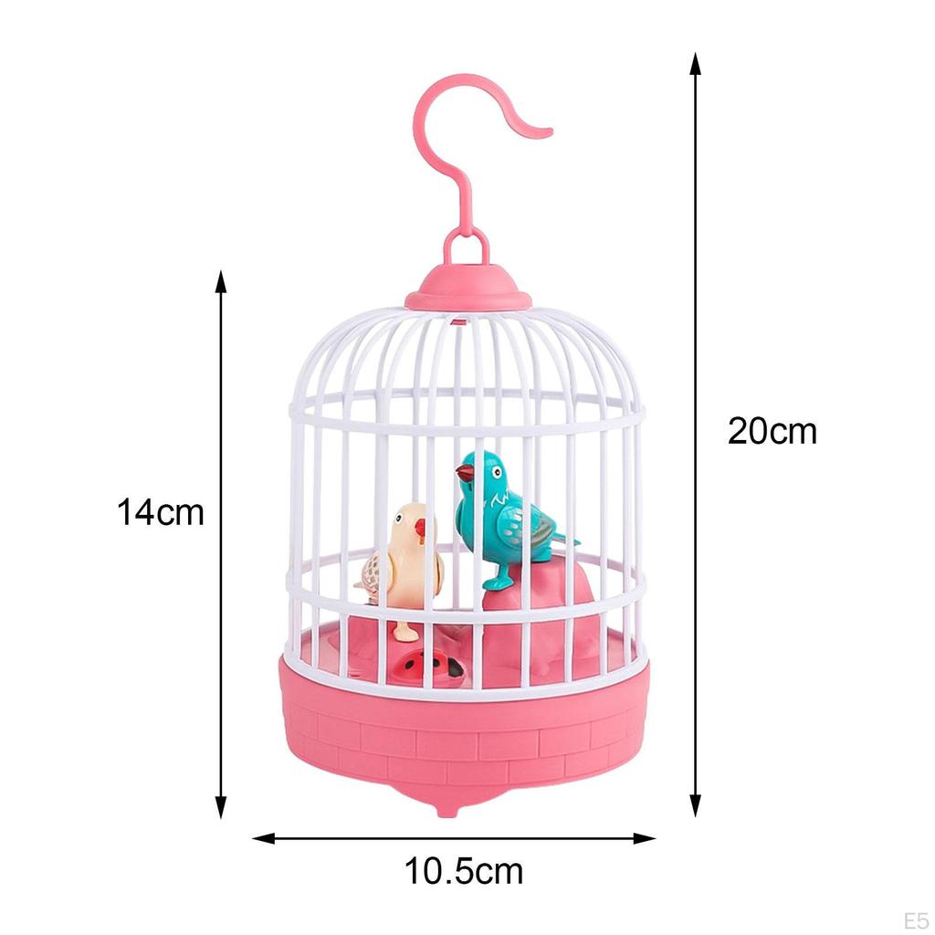 Elektrischer Sprachsteuerungs-Vogelkäfig mit geräuschaktivierten Vogelgeräuschen, realistischer elektronischer Simulationskäfig