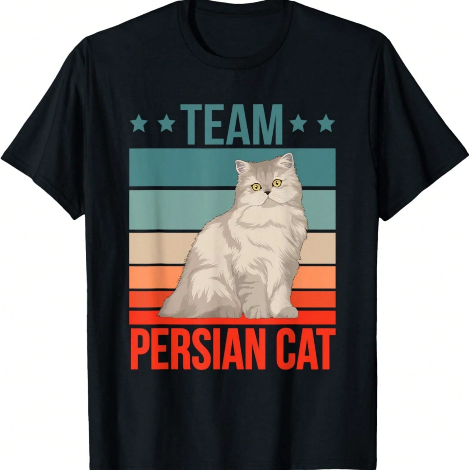Team Cat Cat Stuff Longhair Cat T-Shirt S разноцветный