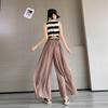 Summer Thin Plus Size HighWaist Relaxed 9/10 Length Chiffon Culottes for Women  Draped WideLeg Pants