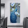 Beautiful Peacock Canvas Painting Posters and Prints Wall Art Pictures for Modern Living Room Cuadros Decor