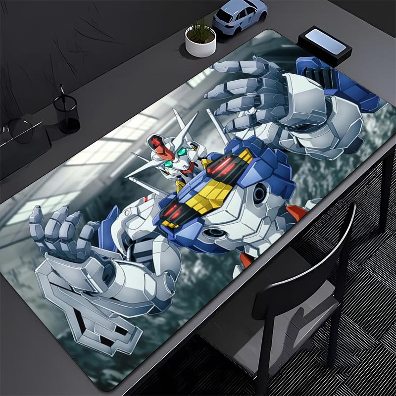 Gaming Mouse Pad Mechanical Warrior Gundam Aerial Accessories Office Gamer Desk Mat Non-Slip Laptop Ground Mat PC Large Mousepad
