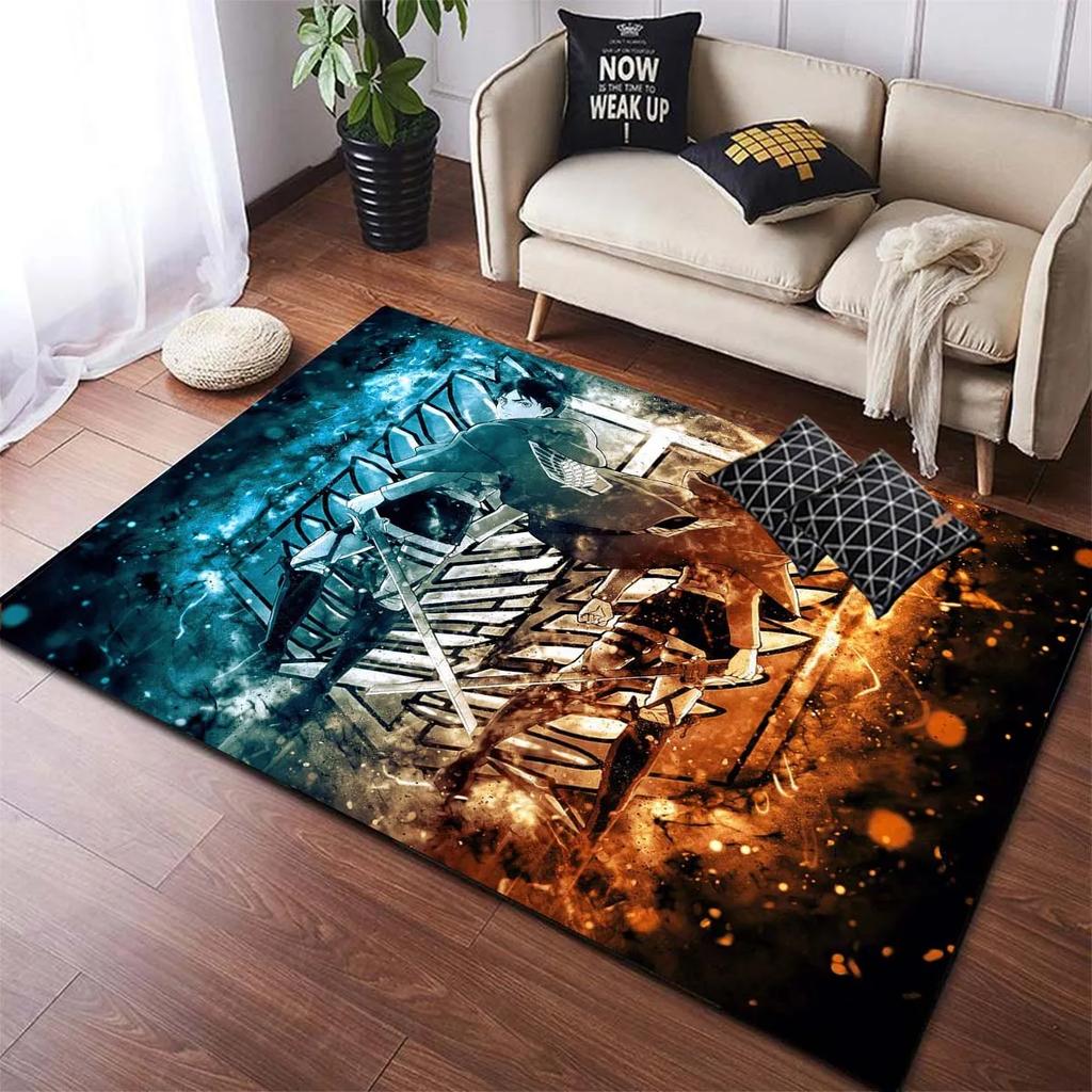 Mode A-Angriff auf T-Titan Teppich für Wohnzimmer Schlafzimmer Bereichsteppiche Küche Rutschfeste Bodenmatte Alfombra Geburtstagsgeschenk Poster Matte