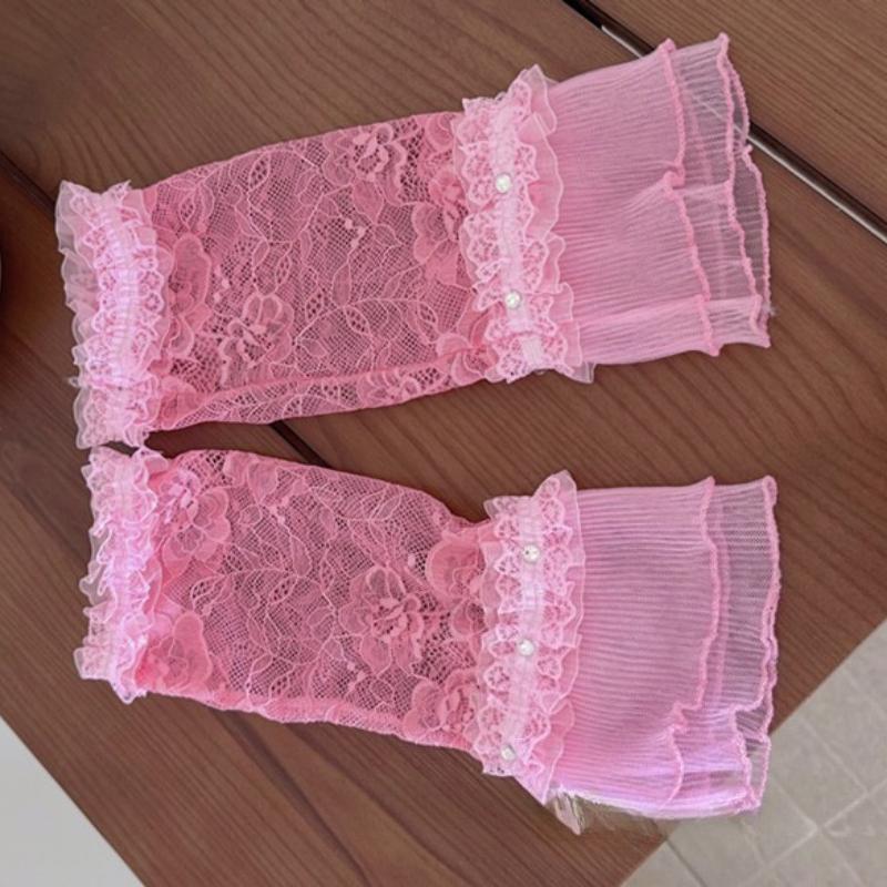 1 Çift Avrupa Hanımefendi Tarzı Beyaz Dantel Manşetli Sahte Yaka Kadın Giyim Aksesuarları Gelinlik Dekoratif Kol