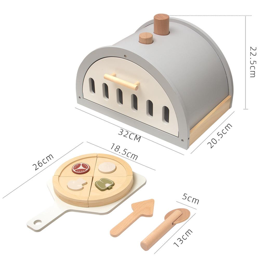

Wooden Simulation Fun Pizza Oven Model Children Toy Set For Role Playing
