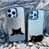Black Personality Cool Cat Shockproof Phone Case For iPhone 12 11 Pro Max 15 14 13 Pro Max 13 Mini 15 14 Plus Laser Back Covers