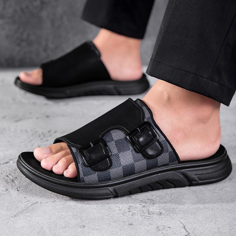 Men Summer Sandals Summer Sandals Slippers Cushioned Soft Sole Breathable Open Back Non Slip Casual Daily Wear Casual Street Style
