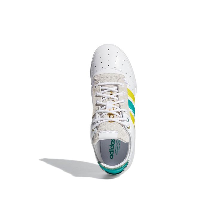 Adidas Originals Rivalry Rm Low Leather Casual Non-Slip Shock Absorption Low-Top Skate Shoes Unisex Sneakers White Green FV4181