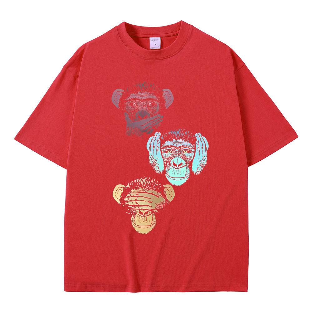 

Funny Monkey Graphic Tshirts Men Women Casual Vintage Oversized Short Sleeve T Shirt Male Casual 100 Cotton Tshirt Streetwear S