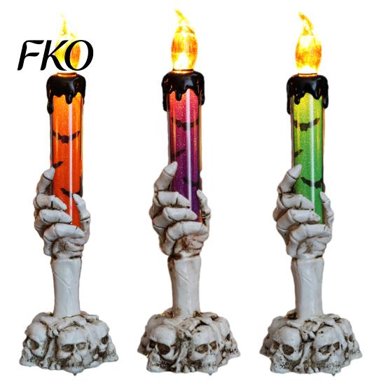 Secret Room Scary Decor Halloween LED Ghost Candle Light, Spooky Hand Lamp Party Atmosphere Tabletop Decor, Horror Light for Haunted House Dynamic