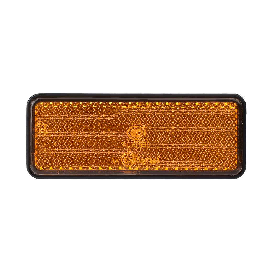 Motorcycle Scooter Moped Rectangle LED Reflector Tail Brake Light Stop Lamp Red