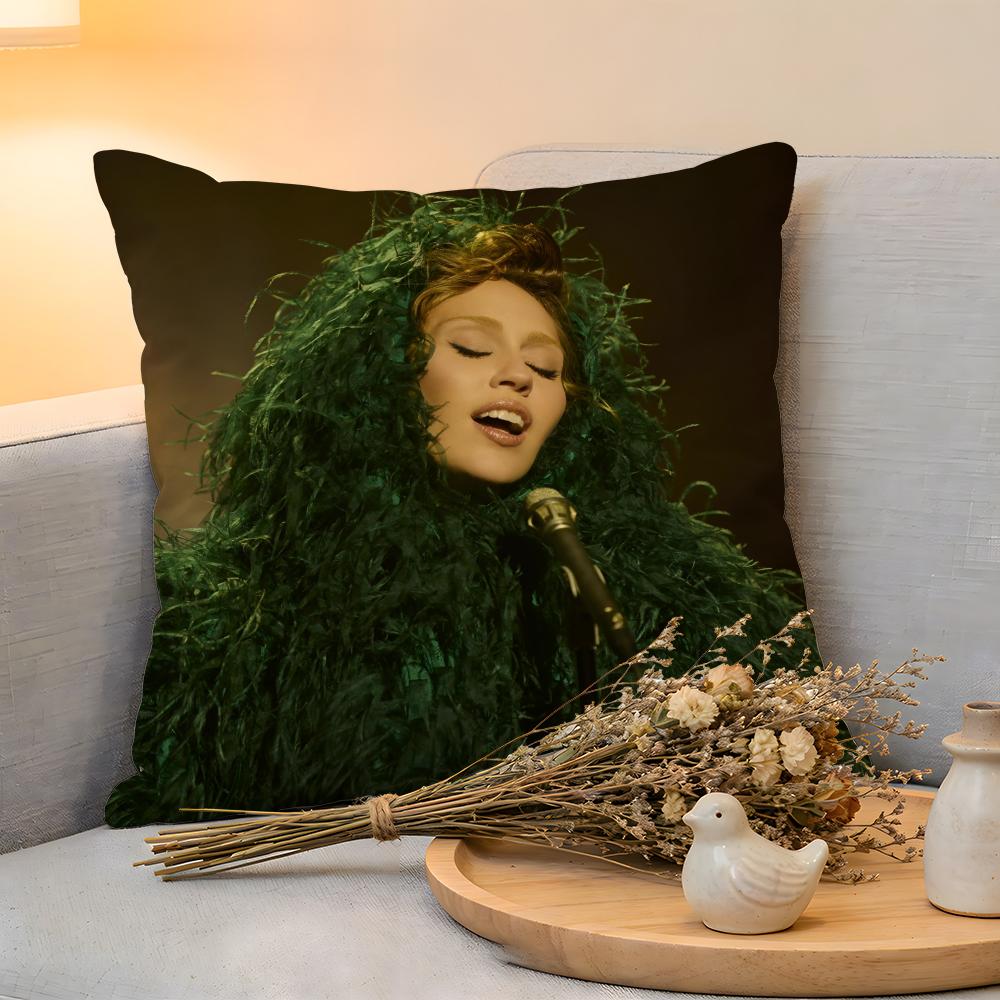 Cushion Cover Linen SkinFriendly Soft Decorative Case For Sofa Home Decor Hot Singer MMiley CCyrus Pillow Cover