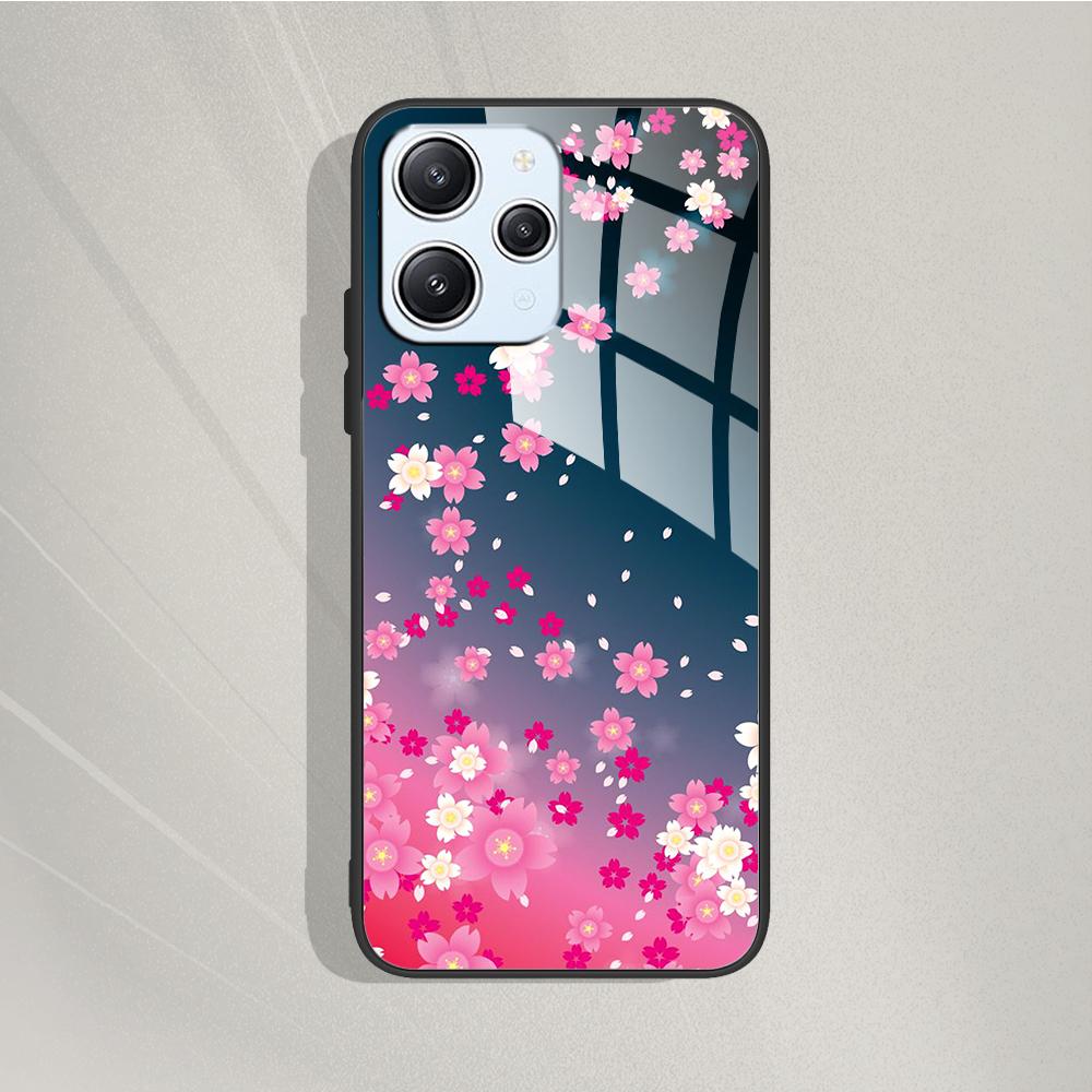 For Xiaomi Redmi 12 Case Redmi12 Cool Painted Tempered Glass Case Cover for Xiaomi Redmi 12 4G Cases 2023 Protective Phone Shell Redmi 12 4G