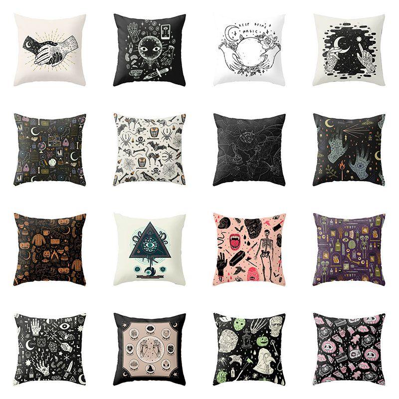 Fronha de Almofada com Estampa de Halloween Super Macia Ideal para Decoração de Casa e Presentes