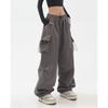 Elastic Waist Spring Casual Women's Cargo Pants Fashion Streetwear Harem Joggers Ankle Length Oversize Loose Pants For Girls
