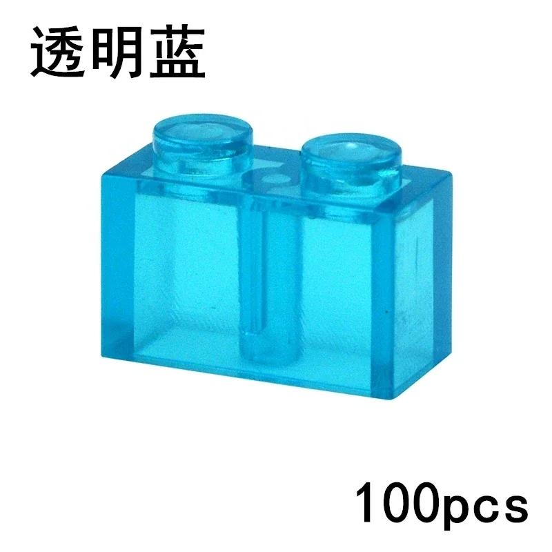 MOC Transparent Bulk Bricks 1x1 2x4 1x4 Clear Building Block Wall Panels and Baseplates
