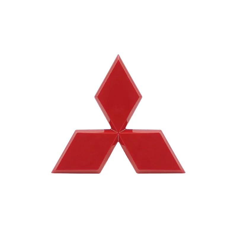 1Pc Car Front Hood Emblem For Mitsubishi Outlander Lancer 9 10 Pajero L200 EX ASX Creative Rear Boot Trunk Logo Auto Accessories