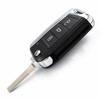 for VW Skoda SEAT Flip Key Shell HU66 Big Blade 3 Button Replacement Key Case No Electronics