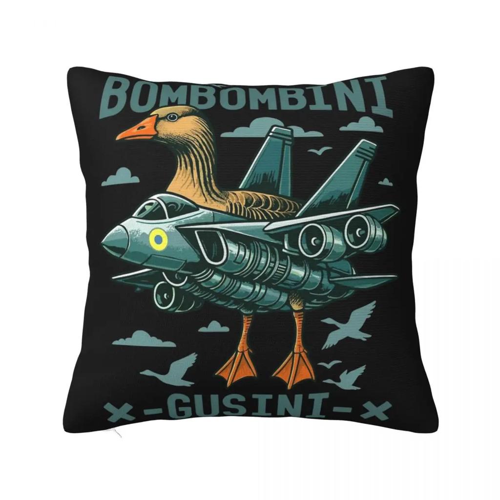 Brainrot Meme Italian Brain Rot Tung Tung Tung Sahu  Pillow Case Cushion Polyester Pillow Cover Morden For Sofa Car Home Decor