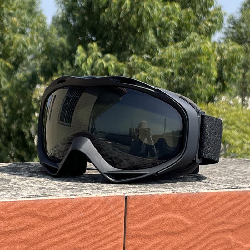 Ski goggles for men and women, adult-sized, with cylindrical lenses, double-layered anti-fog and windproof design, and a clip-on feature for