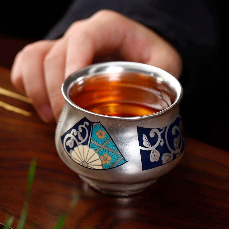 Hefusen Master Handcrafted Gilded Silver Side-Handle Teapot