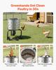 Chicken Plucker Machine, 500mm Drum, 900W & 230RPM Electric Chicken Plucking Machine with 98 Soft Fingers & Transport Wheels, Stainless Steel Feather