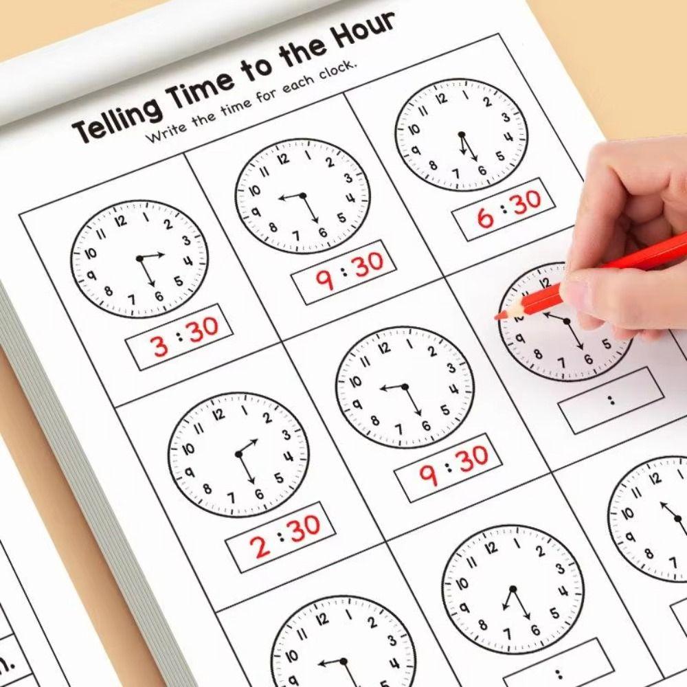 Painting Exercise Time Cognition Book Tracing Drawing Learning Book  Zero Foundation