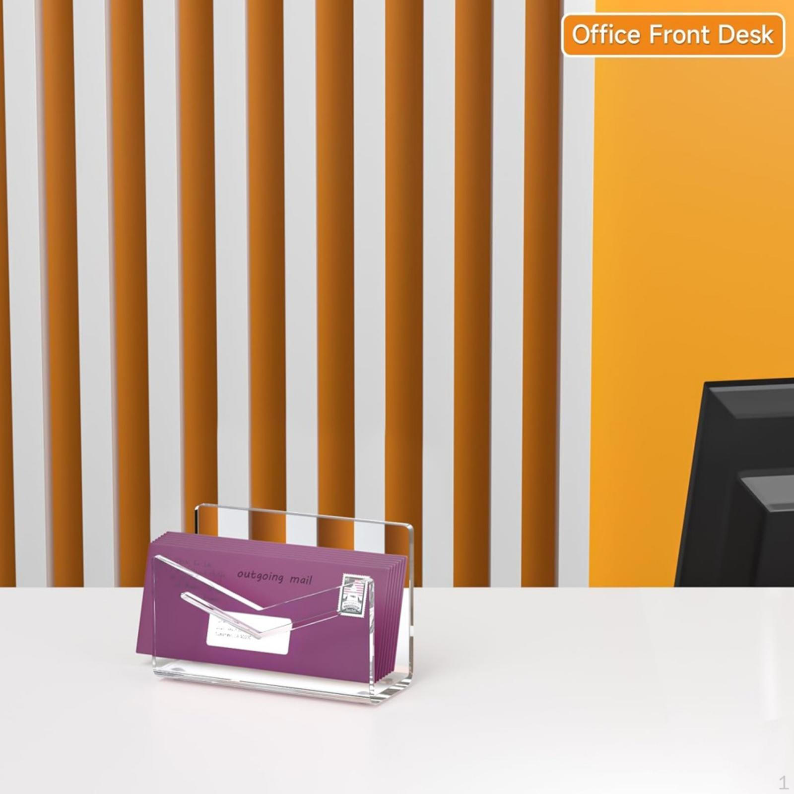 

Acrylic Mail Holder for Desk Organizer Countertop Organization Envelope